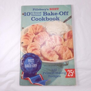 10th Grand National Pillsbury&#39;s Best Bake-Off Cookbook 1958 Paperback