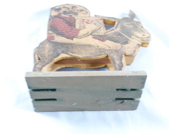 Jackass Cigarette Dispenser Vintage Novelty Wood Donkey