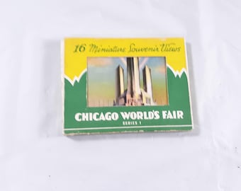 Chicago Worlds Fair Series One 16 Miniature Souvenir Views Vintage