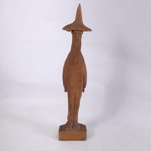 Vintage Carved Man Wooden Hand Carved Folk Art