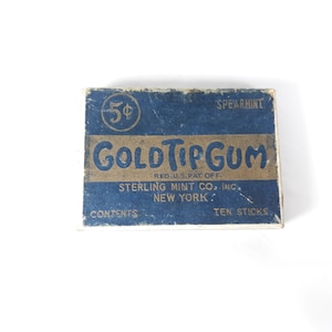 Gold Tip Gum Sterling Mint Co Spearmint Gum Package