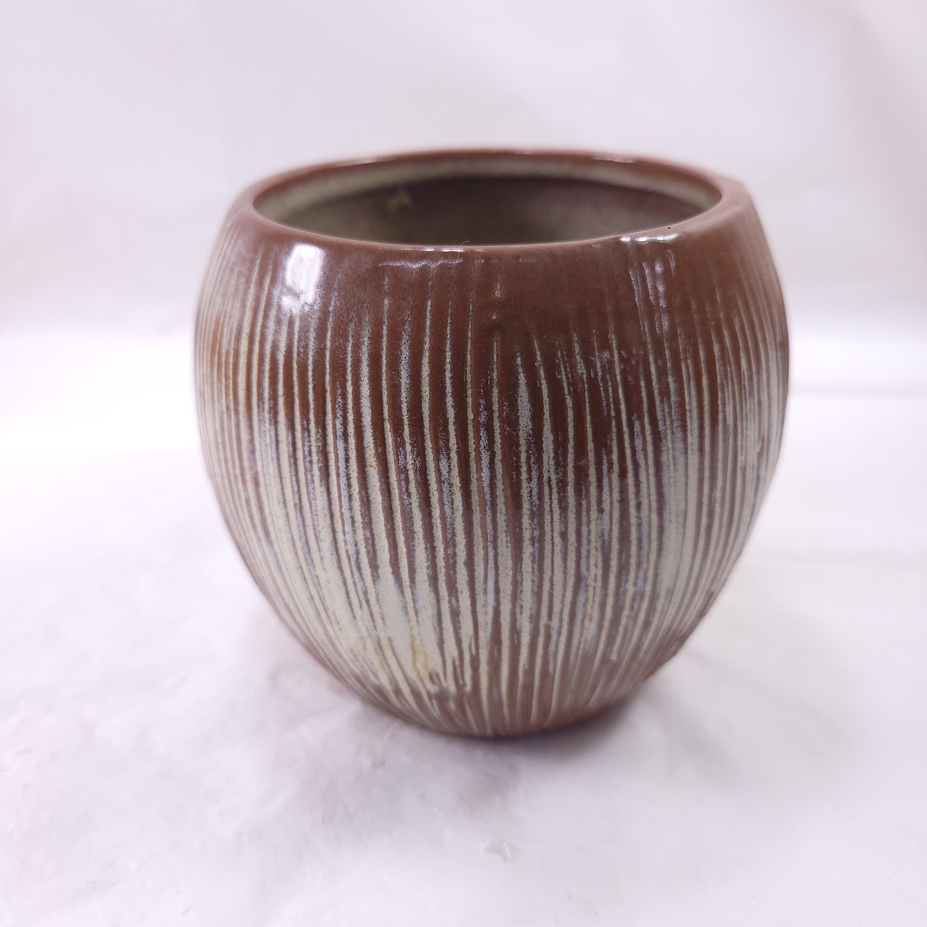 Frankoma Pottery Tiki Coconut T7 Planter Vintage Ceramic - Etsy