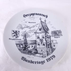 Vintage 1979 Herzogenaurach Wandertage German Souvenir Plate
