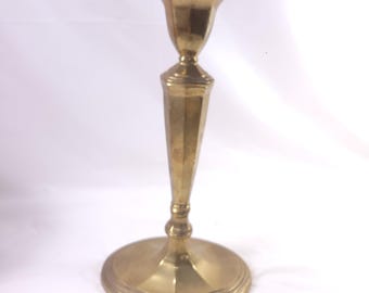 Vintage Brass Tone Metal Candlestick