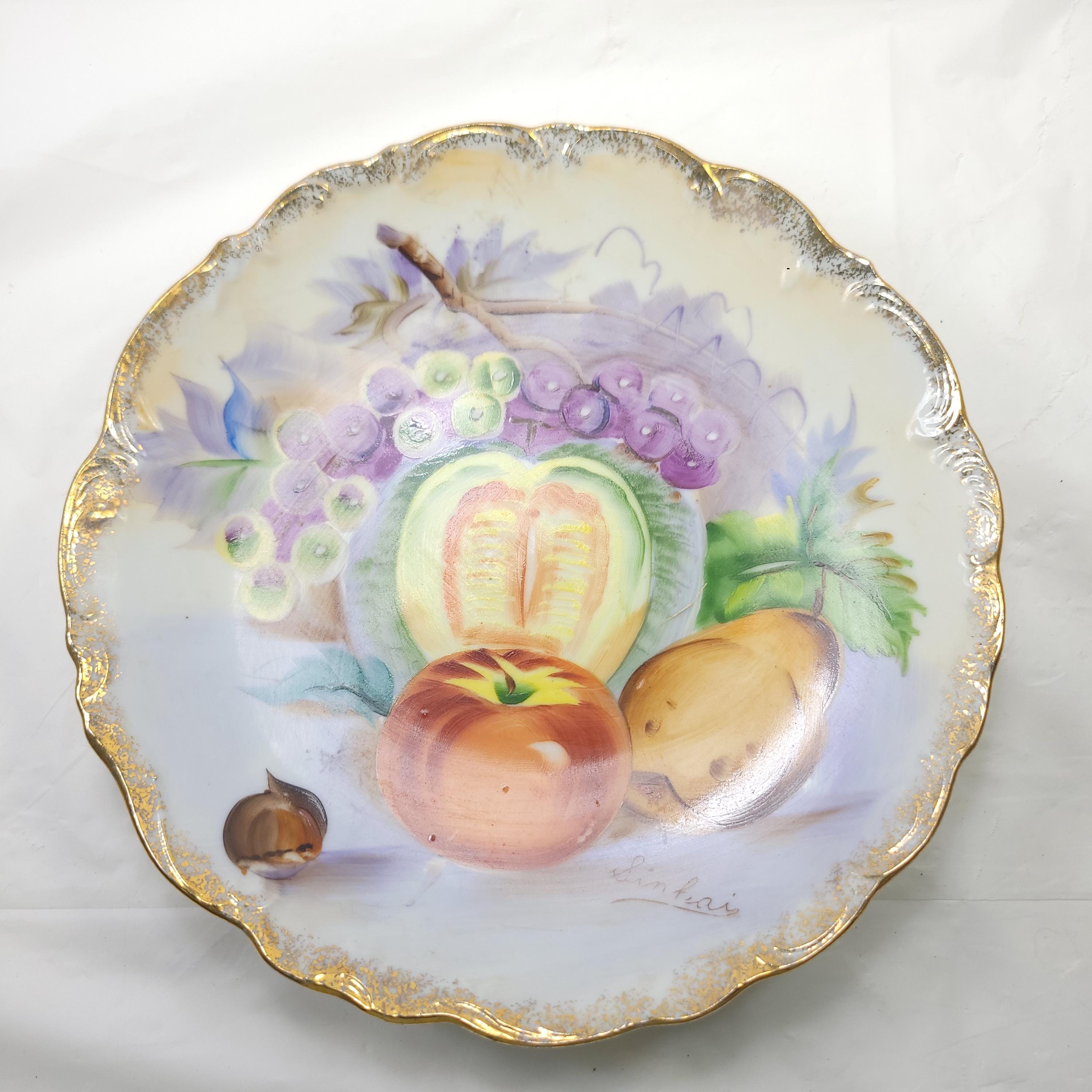 HAND PAINTED NIPPON 果物柄 大皿 アンティーク HAND PAINTED NIPPON 果物柄 大皿 アンティーク HAND PAINTED