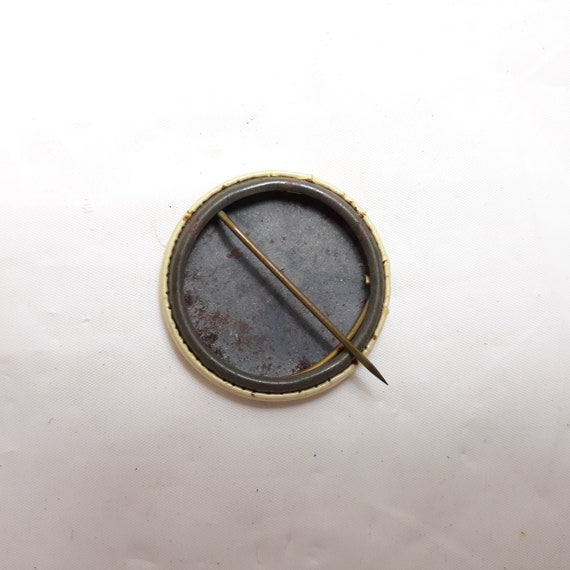 Order Of The Odd Fellows Pinback Button Verdigris… - image 2