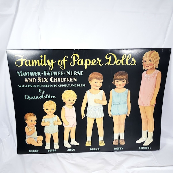 Queen Holden Family Paper Dolls 1985 Uncut