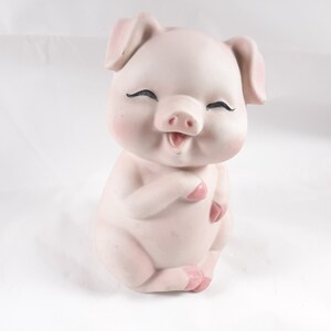 I.W. Rice Pig Farm House Decor Lamp No Light Ceramic Vintage Anthropomorphic