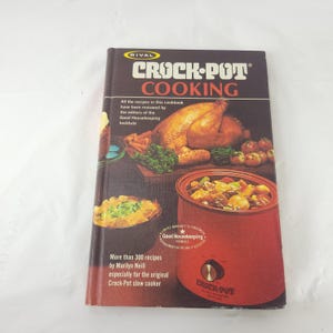 Vintage Rival Crock Pot Cooking Cookbook Marilyn Neill Golden Press Hardcover