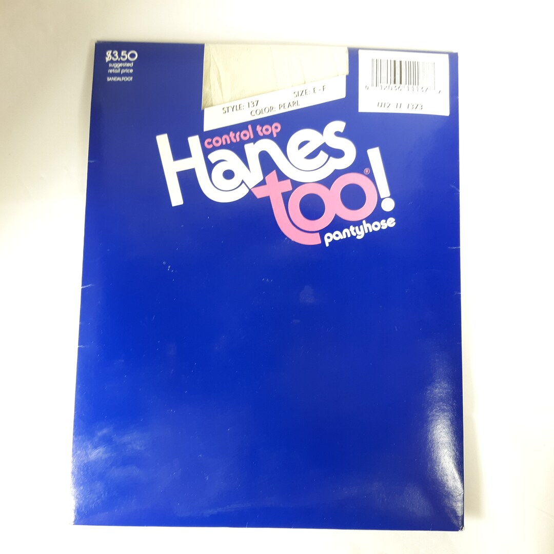 Control Top Hanes Too Pantyhose Sandal Foot 137 Style Size EF Pearl Etsy