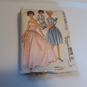 McCalls 6578 teen Jr Dress and Jacket Size 13 Bust 33 Pattern Cut