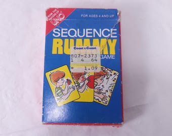 Sequence Rummy 1983 Vintage Card Games Makers Of Uno