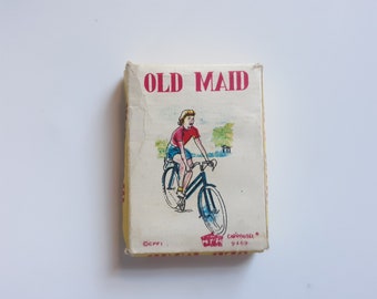 Old Maid Card Game Small Cards Carrousel 38 Cards Vintage