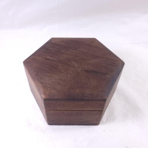 Vintage Trinket Box Wooden Hexagon Keepsake Box