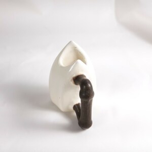 Small Miniature Iron Toothpick Holder Vase Vintage Ceramic