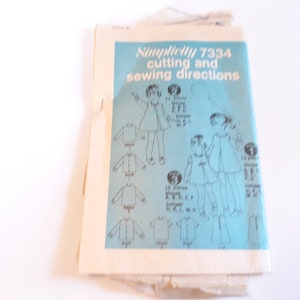 Simplicity 7334 Toddler Blouse Jumper Pattern Cut
