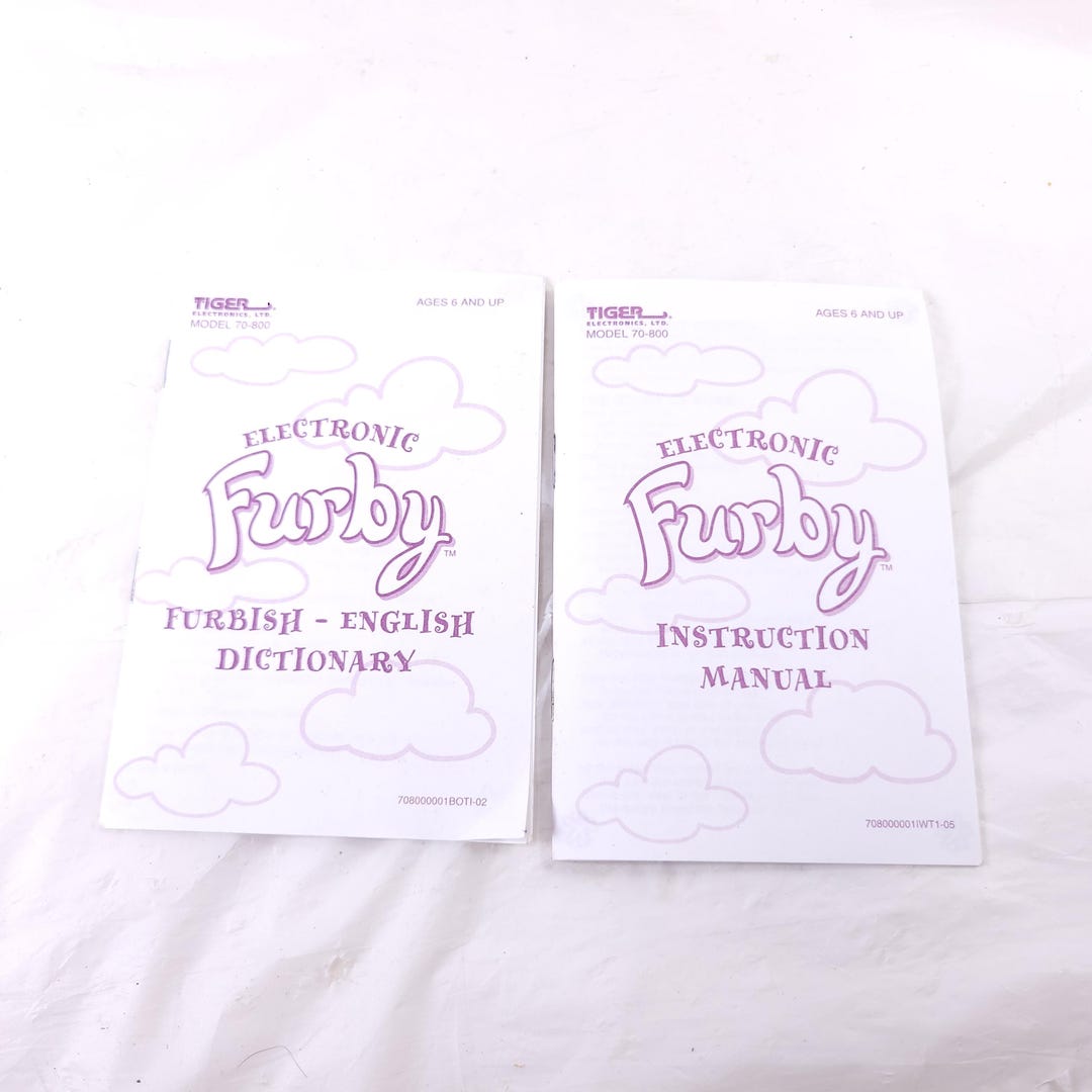 VTG Furby English Furbish Dictionary and Instruction Manual - Etsy