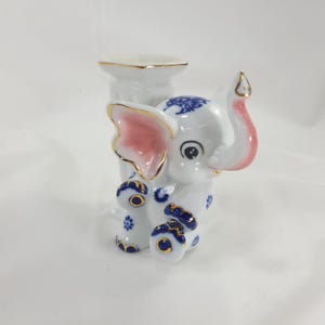 Blue and White Elephant Vase - Etsy