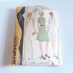 McCalls 4059 Misses Dress Pattern Bust 34 Size 12 Cut