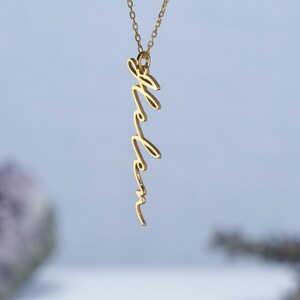 Handmade Custom Name Necklace, 14k Gold  Monogram, Unique Personalized Jewelry for Mother&#39;s Day Gift, Personalized  Christmas Gifts For Her