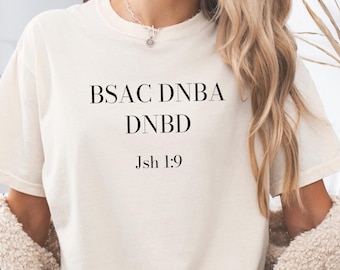 Camiseta Josué 1:9, Camiseta Sé Fuerte y Valiente, Camiseta Cristiana, Camiseta con Versículo Bíblico, Camiseta de Fe, Camiseta Cristiana Minimalista
