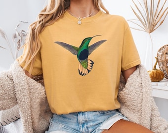 Hummingbird Shirt, Bird Lover Gift, Nature Graphic Tee, Vintage Hummingbird Art Shirt, Wildlife TShirt,Botanical Bird Tee, Cottagecore Shirt