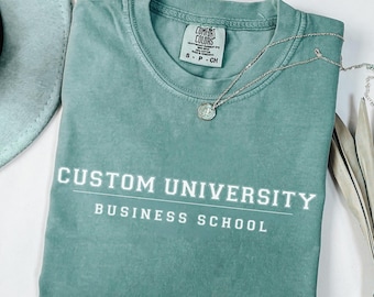 Camiseta universitaria personalizada, camiseta cómoda de estilo universitario personalizada, camiseta gráfica universitaria personalizada, camiseta universitaria personalizada