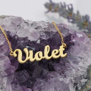 Custom Name Necklace Gold, Personalized Jewelry Gift, Dainty Letter Name Necklace, Gold Name Necklace, Gift For Her, Christmas Gifts For Her