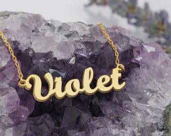 Custom Name Necklace Gold, Personalized Jewelry Gifts, Dainty Letter Name Necklace, Gold Name Necklace, Gift For Her, Name Necklace