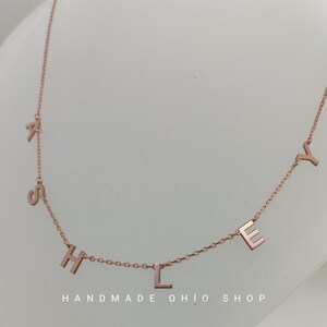 Handmade Gold Initial Necklace, Custom Letter & Name Jewelry, Perfect Personalized Gift for Loved Ones, Christmas Gifts For Woman