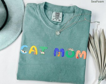 Comfort Colors® Cat Mom Shirt, Gift For Cat Mom, Cat Gift For Mothers Day, Cat Mama Shirts, Cat Lover Shirt, New Cat Mom Shirt, Fur Mama