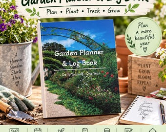 Garden Planner and Log Book | Gardening Journal | Planting & Garden Layout Planner | Garden Organizer