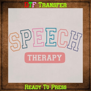 Speech Therapy DTF Transfer Ready To Press, Western Speech Therapist Heat Transfer for Shirts, Speech Therapist UV DTF Sticker