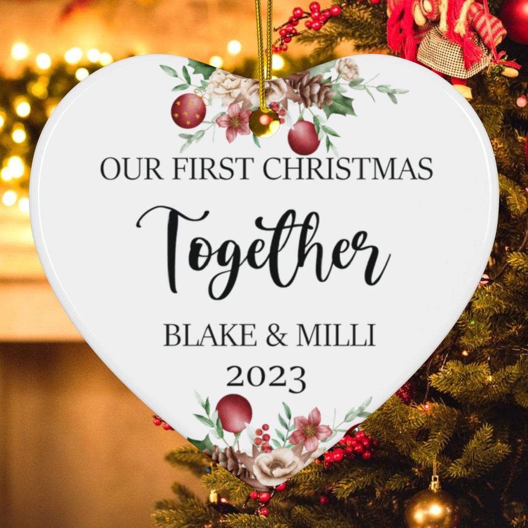 First Christmas Together Ornament, Personalized Couple Christmas