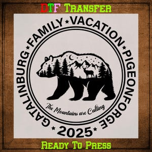 Personalized Family Vacation DTF Transfer Ready to Press, Customizable Family Reunion Iron On Transfer Shirts, Family Reunion Heat Transfer