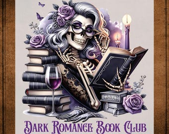 Dark Romance Book Club DTF Transfer Ready to Press, Dark Romance Book Heat Transfer for Shirts, Book Lover UV Sticker, Reading Iron Transfer