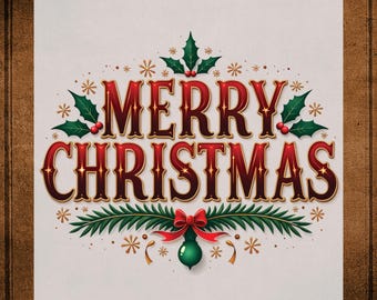 Merry Christmas DTF Transfer Ready to Press, Xmas Family Heat Transfer For Shirts, Holiday