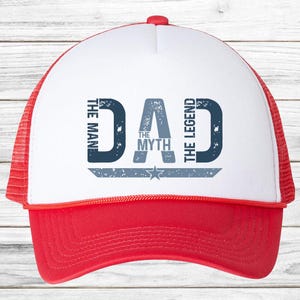 Dad Hat, Father&#39;s Day Trucker Hat, Dad The Man The Myth The Legend Cap, Husband Gift Hat, New Dad Gift, Super Dad Trucker Cap gifts