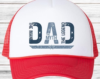 Dad Hat, Father's Day Trucker Hat, Dad The Man The Myth The Legend Cap, Husband Gift Hat, New Dad Gift, Super Dad Trucker Cap gifts