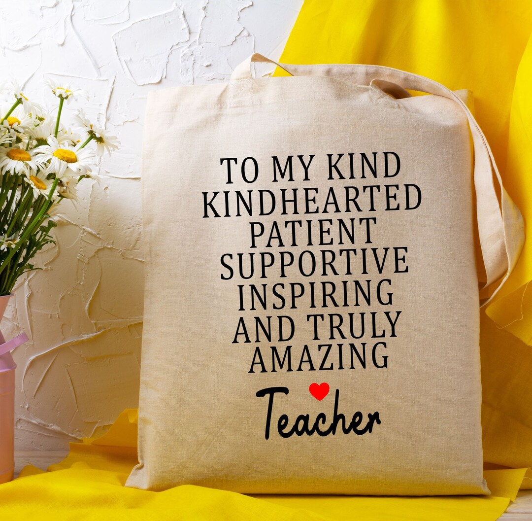 Teacher Thank You Tote Bag End of Term Gifts for Teachers Teacher ...