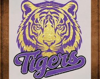 Tigers Football DTF Transfer ready to Press, Football Heat Transfer for Shirts, Game Day Tigers Football Iron on Transfer for Tee