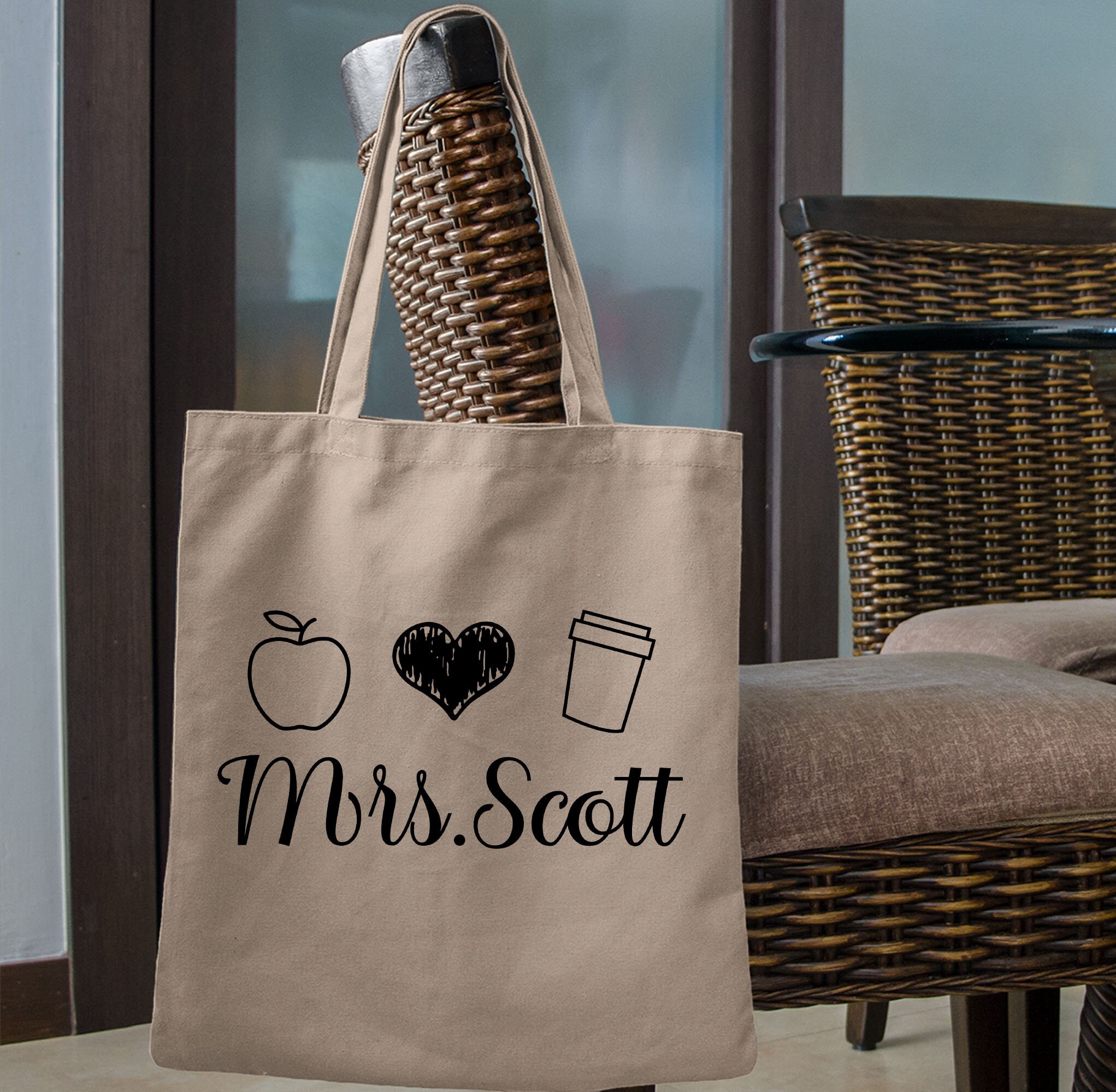 Teacher Tote Bag Thank You Teacher Gifts Teacher Appreciation Gift ...