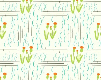 Achtergrondafbeelding voor iPhone 16 Pro Max: Oranje bloemknoppen, stokjes, wervelingen (digitale download)