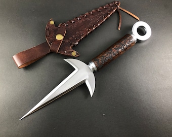 Réplica de Minato Kunai / Cuchillo de cosplay de anime con funda de cuero