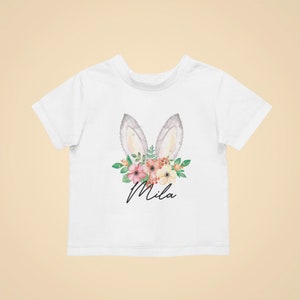 Personalised Children's Easter T-Shirt, Cute Kids Tee for Easter, Bunny T-Shirt, Easter Egg Hunt