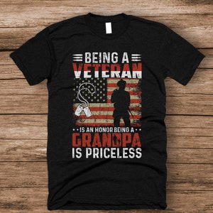 Veteran's Shirt, Grandfather Veteran Shirt, Veteran T-Shirt for Grandpa, Proud Grandpa Shirt, Military Shirt, Soldier Shirt, Veterans Day