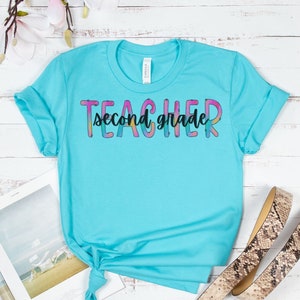 Teacher T-Shirt, 2nd Grade Teacher Shirt, Shirt for Second Grade Teacher, Gift for Teacher, Teacher Shirt, 2nd Grade Teacher, Teacher