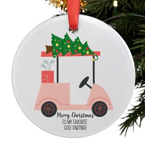 Christmas Ornament, Golf Ornament, Golf Cart Christmas Ornament, Golf Partner Ornament, Golfing Ornament, Cute Golf Ornament