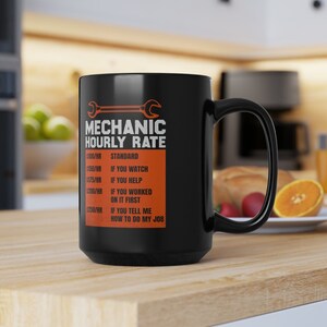 Mechanic Mug, Coffee Mug for Mechanic, Funny Mechanic Coffee Mug, Gift for Mechanic, Mechanic Price Sheet
