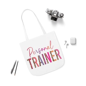 Personal Trainer Tote Bag, Personal Trainer Gift, Canvas Personal Trainer Tote Bag, Tote Bag for Personal Trainer, Personal Trainer Tote